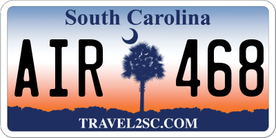 SC license plate AIR468
