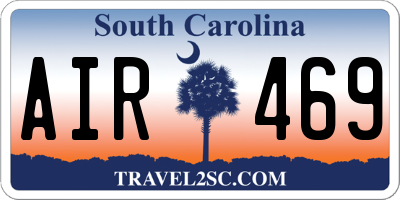 SC license plate AIR469