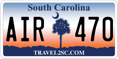 SC license plate AIR470