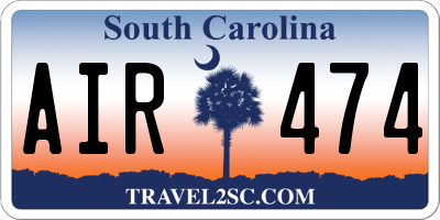 SC license plate AIR474