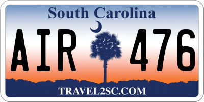 SC license plate AIR476