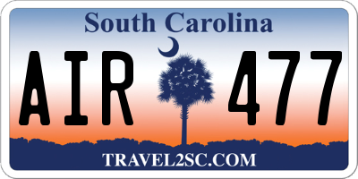SC license plate AIR477