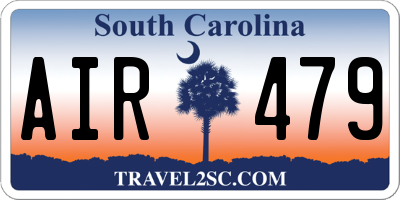 SC license plate AIR479