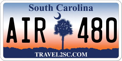 SC license plate AIR480