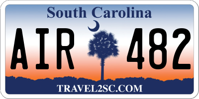 SC license plate AIR482