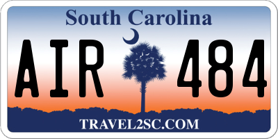 SC license plate AIR484