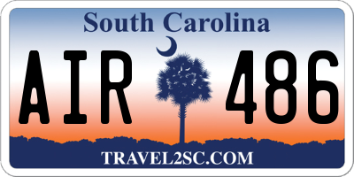 SC license plate AIR486