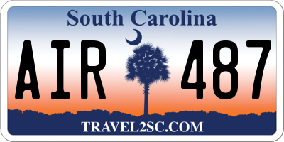 SC license plate AIR487