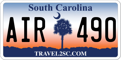 SC license plate AIR490