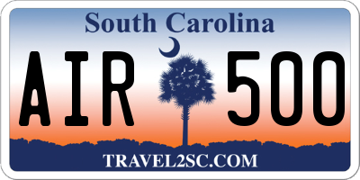 SC license plate AIR500