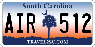 SC license plate AIR512