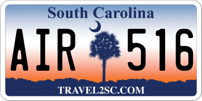 SC license plate AIR516