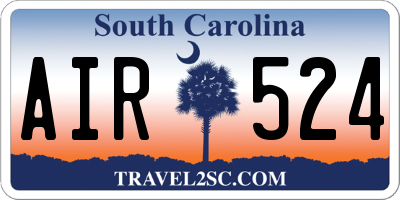 SC license plate AIR524