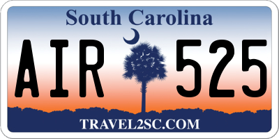 SC license plate AIR525