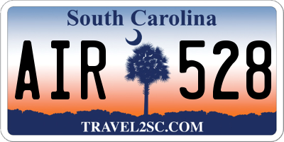 SC license plate AIR528