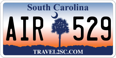 SC license plate AIR529
