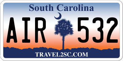 SC license plate AIR532
