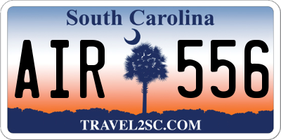 SC license plate AIR556