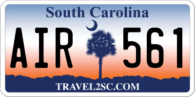 SC license plate AIR561
