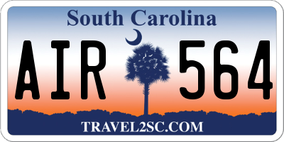 SC license plate AIR564