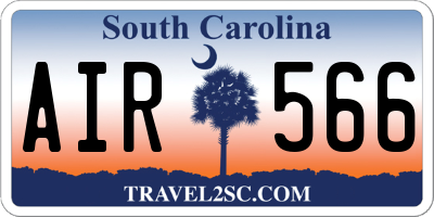SC license plate AIR566