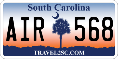 SC license plate AIR568