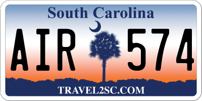 SC license plate AIR574