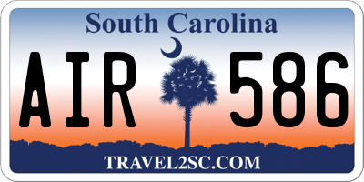 SC license plate AIR586