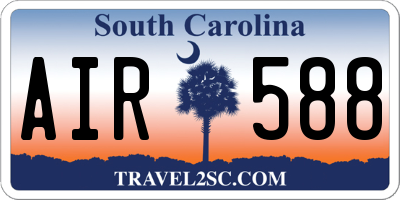 SC license plate AIR588
