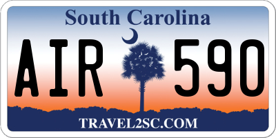 SC license plate AIR590
