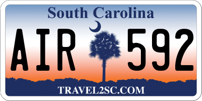 SC license plate AIR592