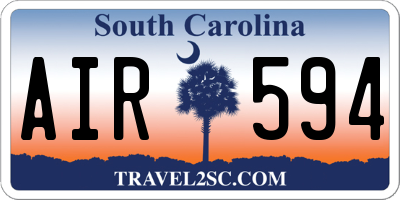 SC license plate AIR594