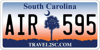 SC license plate AIR595