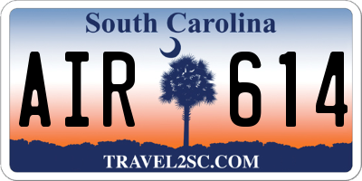 SC license plate AIR614