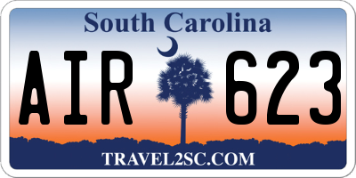 SC license plate AIR623