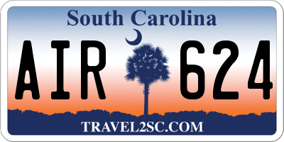 SC license plate AIR624