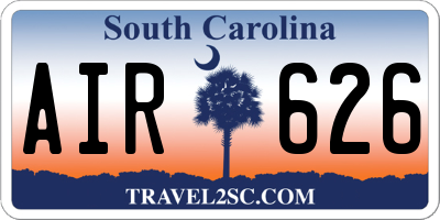 SC license plate AIR626