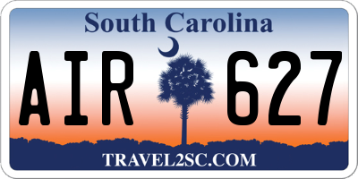 SC license plate AIR627