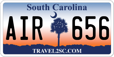 SC license plate AIR656