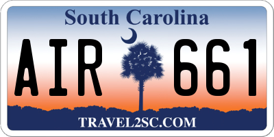 SC license plate AIR661