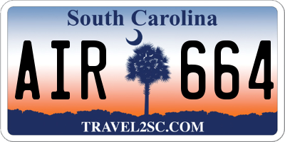 SC license plate AIR664