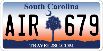 SC license plate AIR679