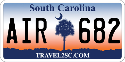 SC license plate AIR682