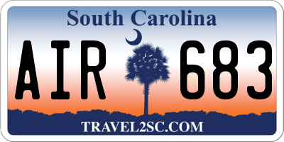 SC license plate AIR683