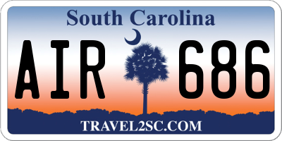 SC license plate AIR686