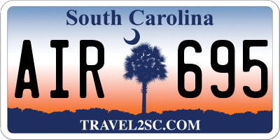 SC license plate AIR695