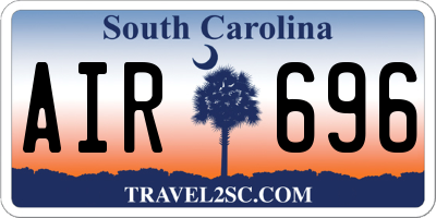 SC license plate AIR696