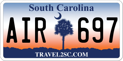 SC license plate AIR697