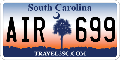 SC license plate AIR699