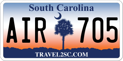 SC license plate AIR705